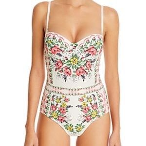 Tory Burch Lipsi Printed One-Piece Swimsuit - Garden Veil Size Large